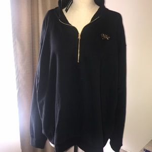 NWT 2X Black Nike pull over w gold logo